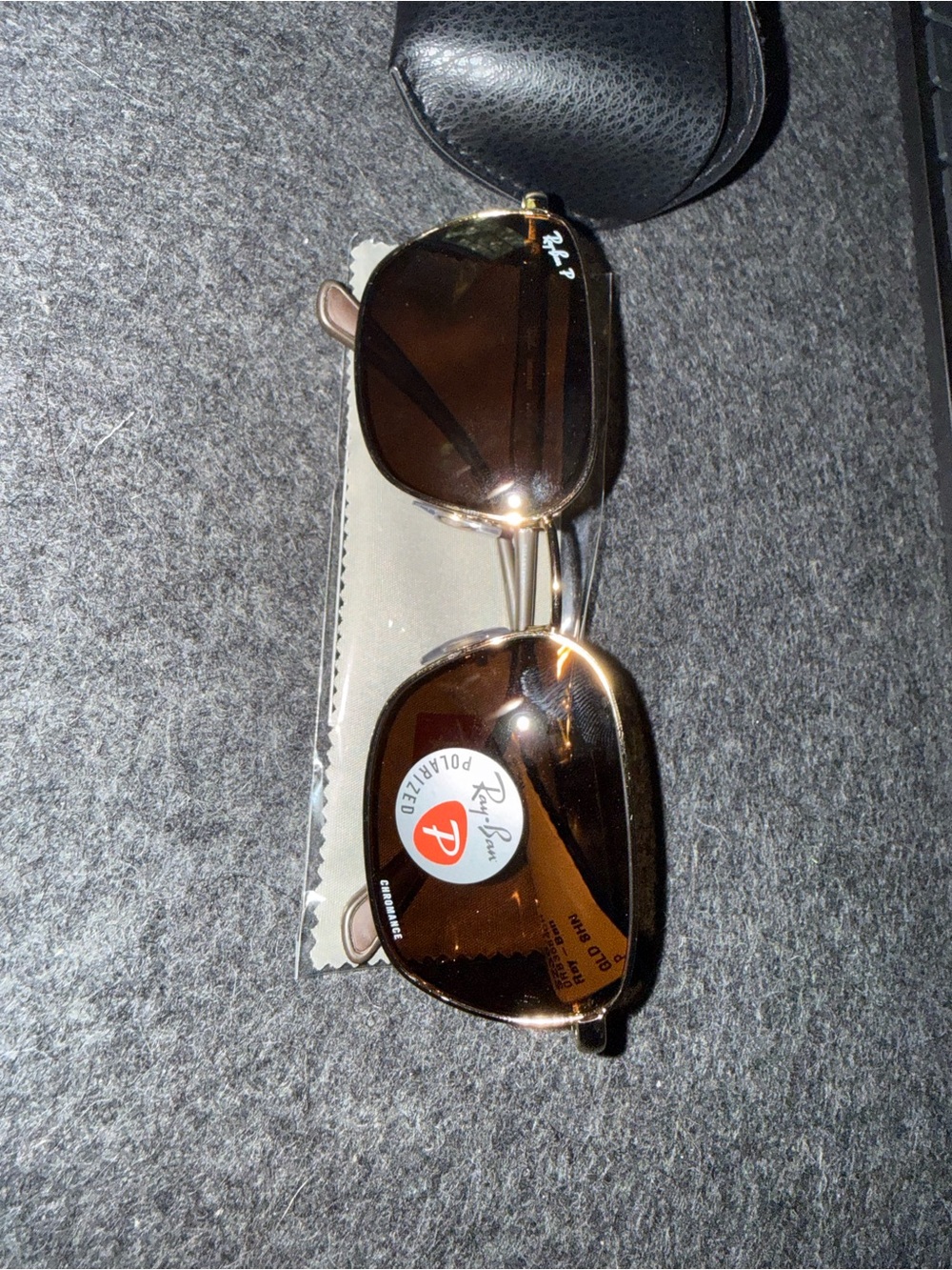 Ray-Ban Men’s Gold Frame Brown Polarized Sunglasses - ORB3684CH